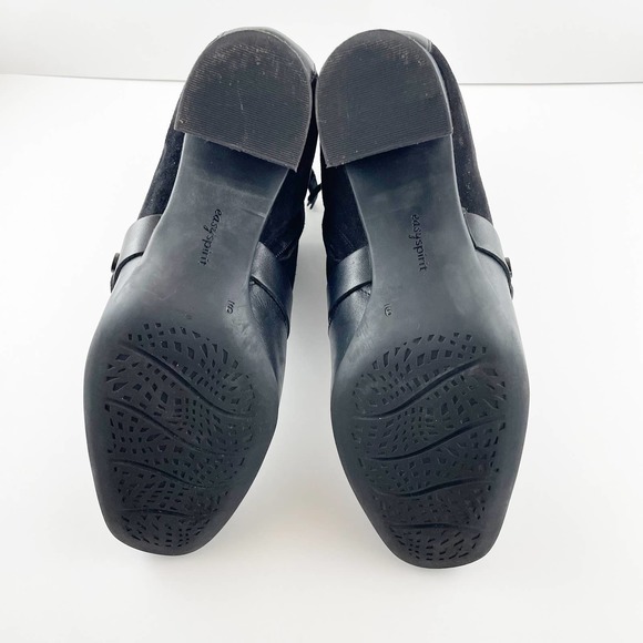 Easy Spirit Arietta Ankle Boots Black Leather/ Suede Combo Sz 9 - Picture 8 of 11